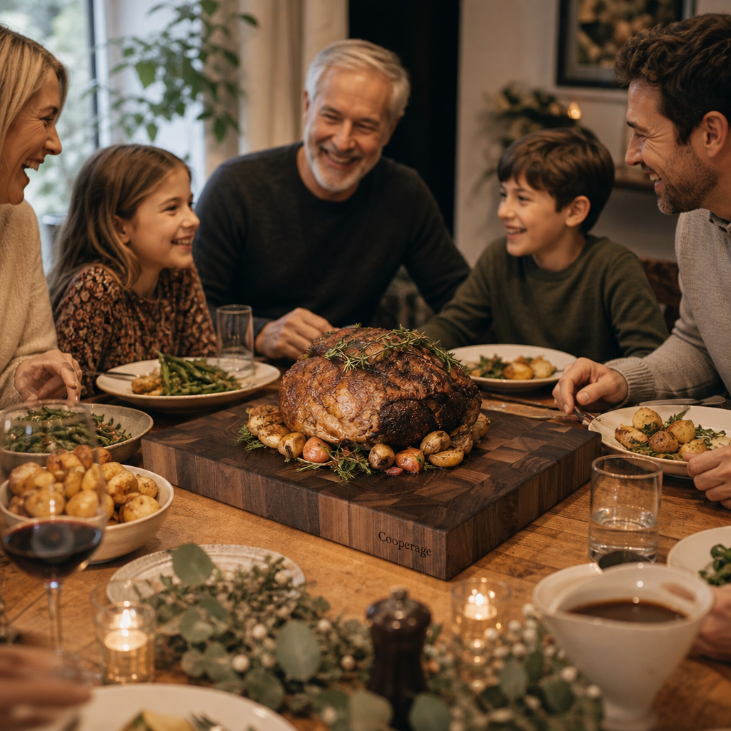 Shared moment with the Cooperage End-Grain Walnut Cutting Board
