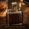 Solid brass internals, refillable mechanism