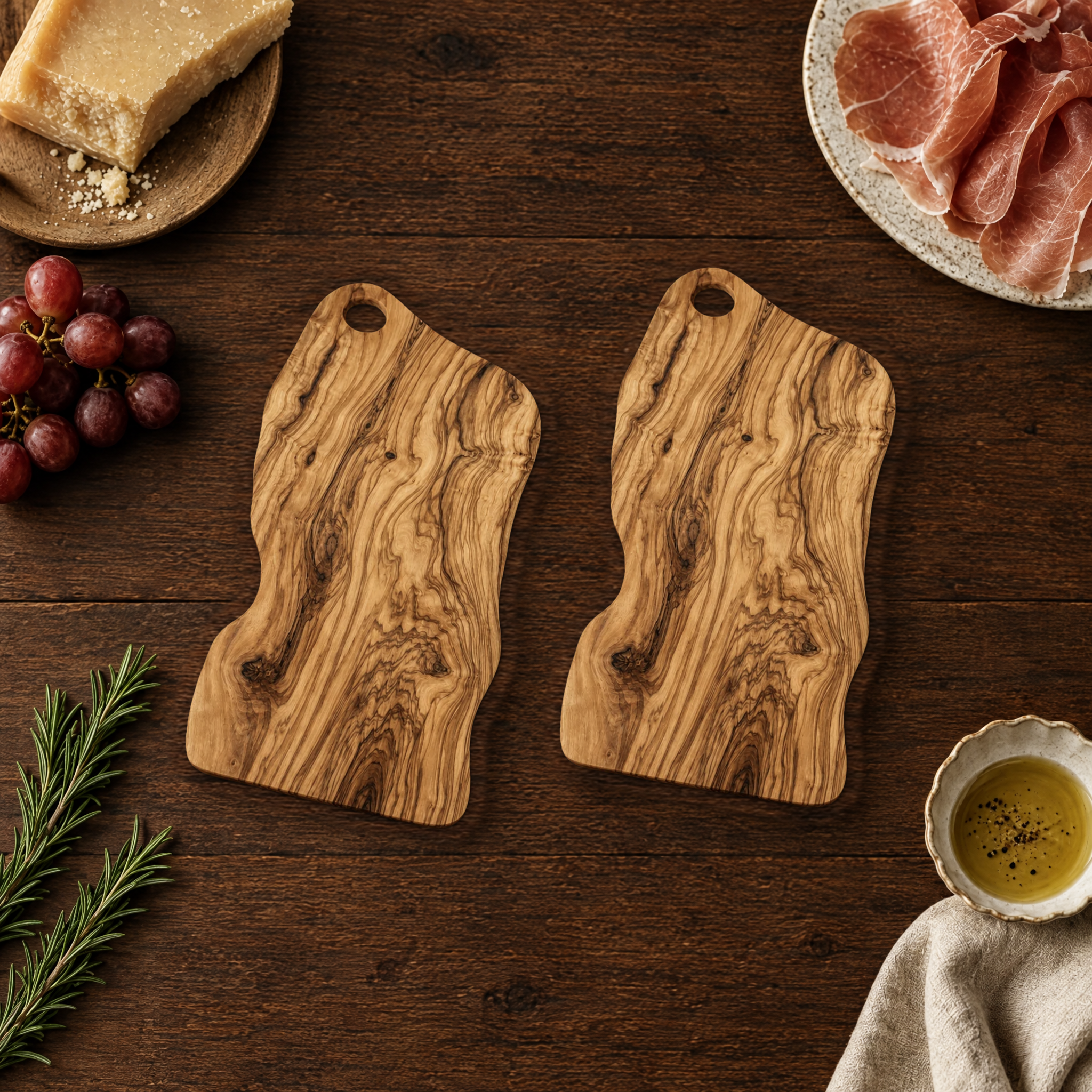 Two Alba olive wood boards