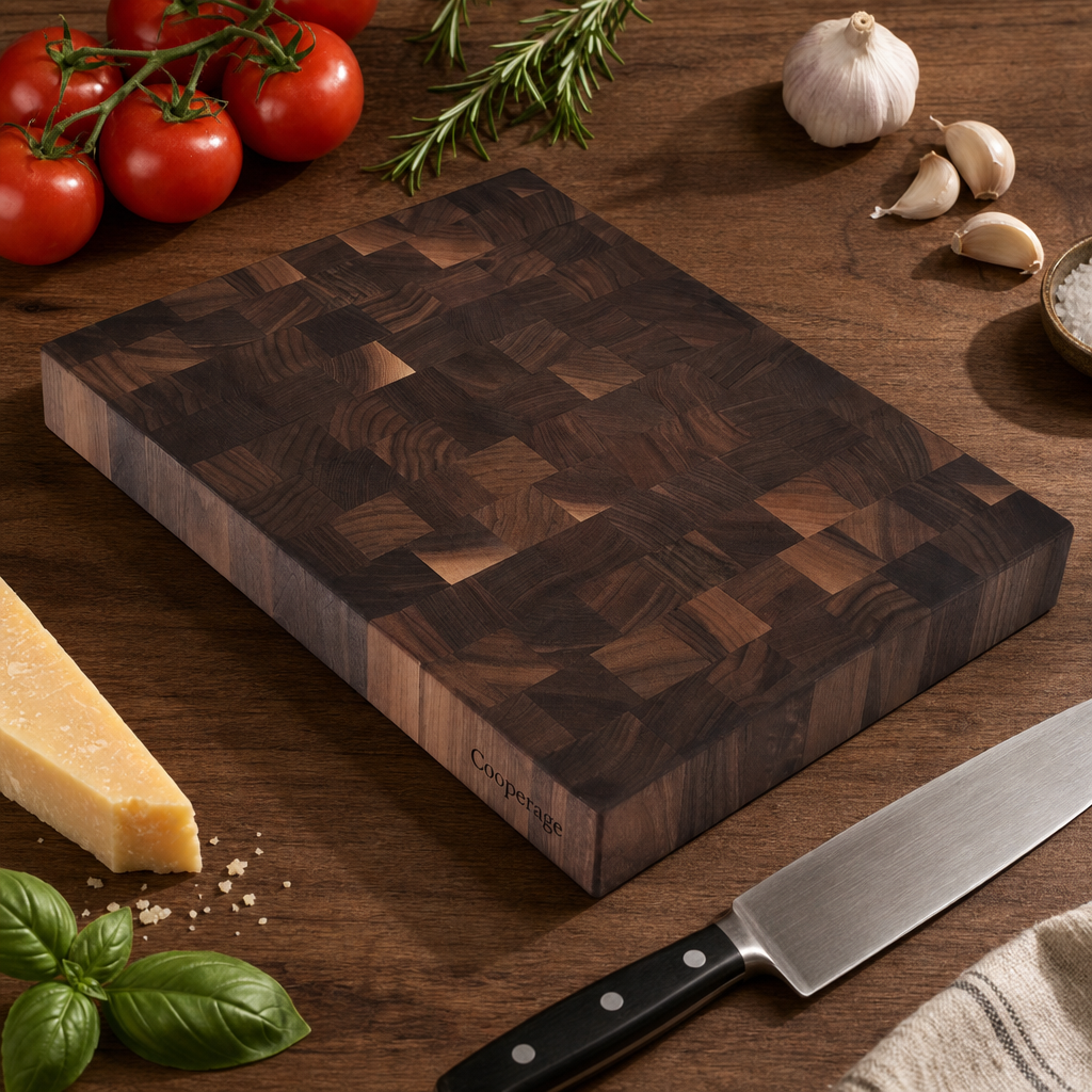Cooperage End-Grain Walnut Cutting Board hero shot