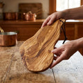 Alba Olive Wood Board with Leather Loop