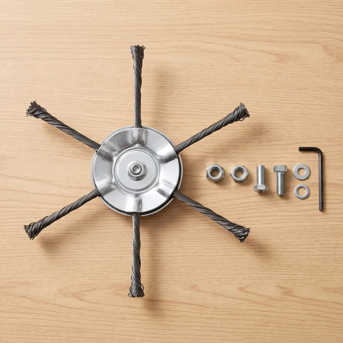 What comes in the box: one Thornwell steel wire head and the threaded adapter kit