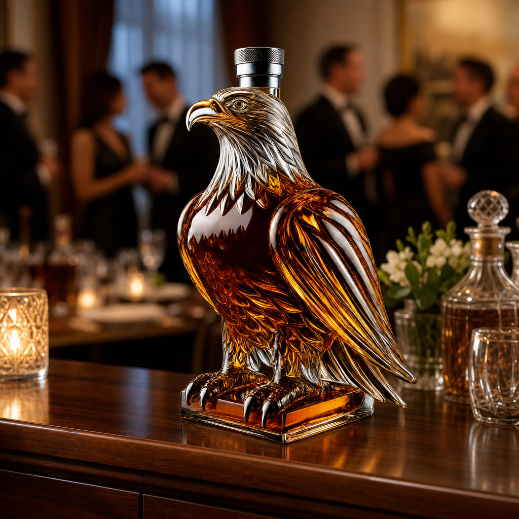 Eagle decanter as the centerpiece of a holiday gathering